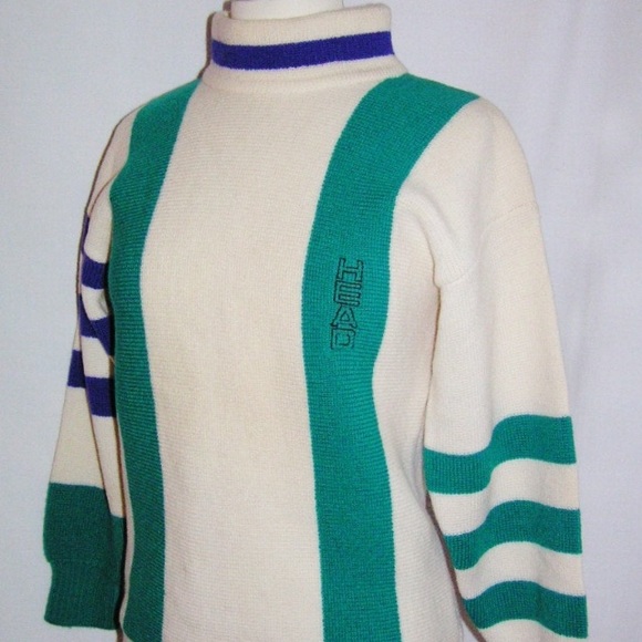 Adorable vintage 100% wool turtleneck ski sweater! - Picture 2 of 9